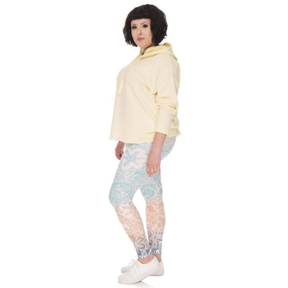 Mandala Mint Printed High Waist Leggings