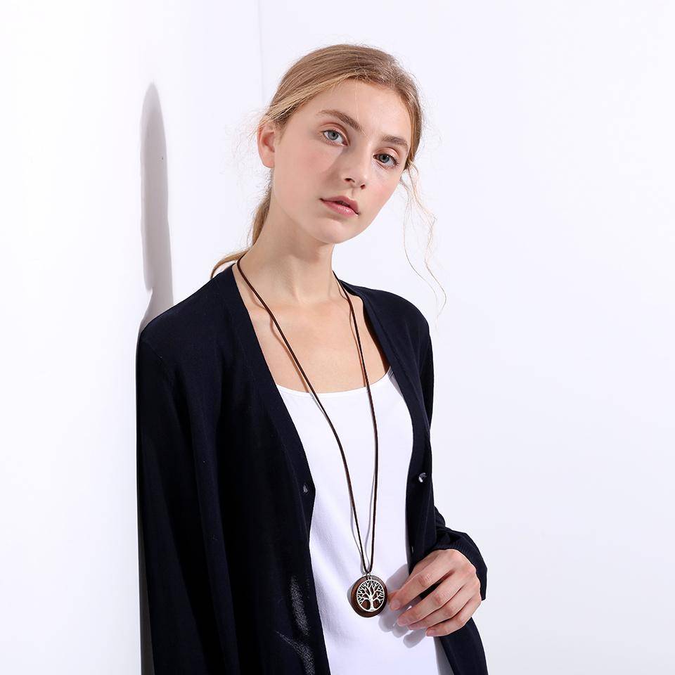 Pendant Necklaces - Handmade Vintage Wooden Tree Of Life  Pendant