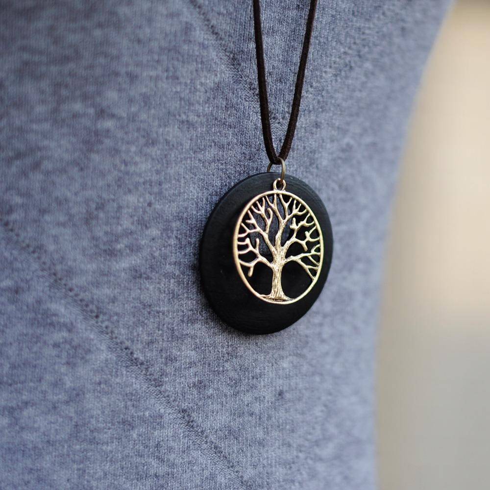Pendant Necklaces - Handmade Vintage Wooden Tree Of Life  Pendant