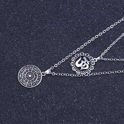 Pendant Necklaces - Vintage Moon OM  Elephant Pendant Necklace Multilayer Choker