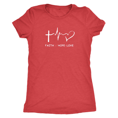 Image of Faith - Hope- Love Triblend T-Shirt