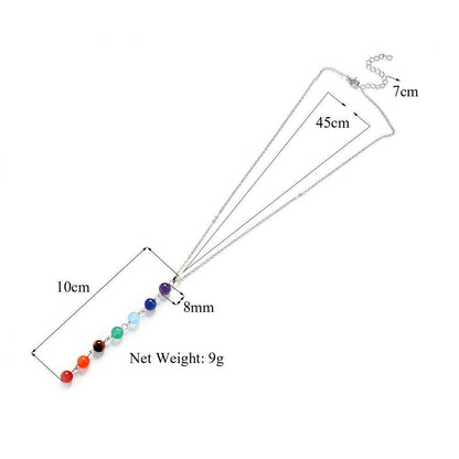 Power Necklaces - 7 Chakra Stones Healing Point Chakra Pendant