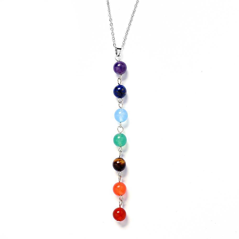 Power Necklaces - 7 Chakra Stones Healing Point Chakra Pendant