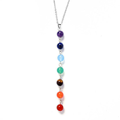 Power Necklaces - 7 Chakra Stones Healing Point Chakra Pendant