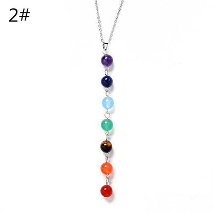 Power Necklaces - 7 Chakra Stones Healing Point Chakra Pendant
