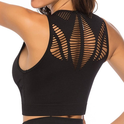 Hot Fitness Workout Backless Sports Bra