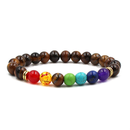 Newst 7 Chakra Bracelet Men Black Lava Healing Balance Beads Reiki Buddha Prayer Natural Stone Yoga Bracelet For Women