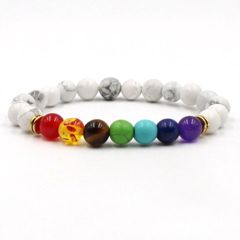 Image of Newst 7 Chakra Bracelet Men Black Lava Healing Balance Beads Reiki Buddha Prayer Natural Stone Yoga Bracelet For Women