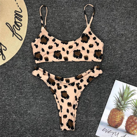 Image of Snakeskin Bikini Women Swimwear Leopard Bikinis Sexy Biquini Swim Suit Push Up Swimsuit Female Beachwear Swimming Bikini Women