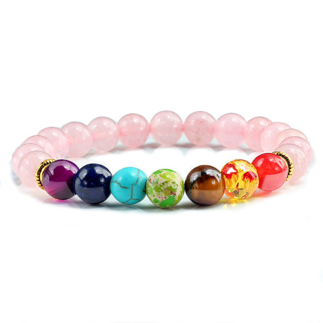 Newst 7 Chakra Bracelet Men Black Lava Healing Balance Beads Reiki Buddha Prayer Natural Stone Yoga Bracelet For Women