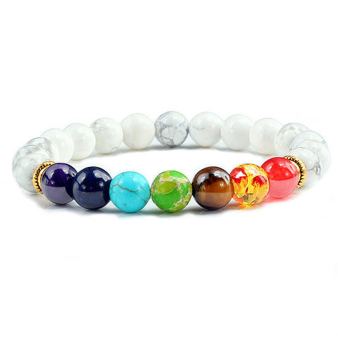 Image of Newst 7 Chakra Bracelet Men Black Lava Healing Balance Beads Reiki Buddha Prayer Natural Stone Yoga Bracelet For Women