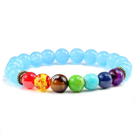 Image of Newst 7 Chakra Bracelet Men Black Lava Healing Balance Beads Reiki Buddha Prayer Natural Stone Yoga Bracelet For Women