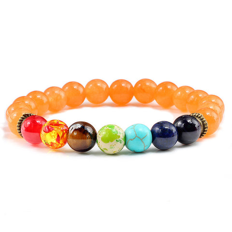 Image of Newst 7 Chakra Bracelet Men Black Lava Healing Balance Beads Reiki Buddha Prayer Natural Stone Yoga Bracelet For Women