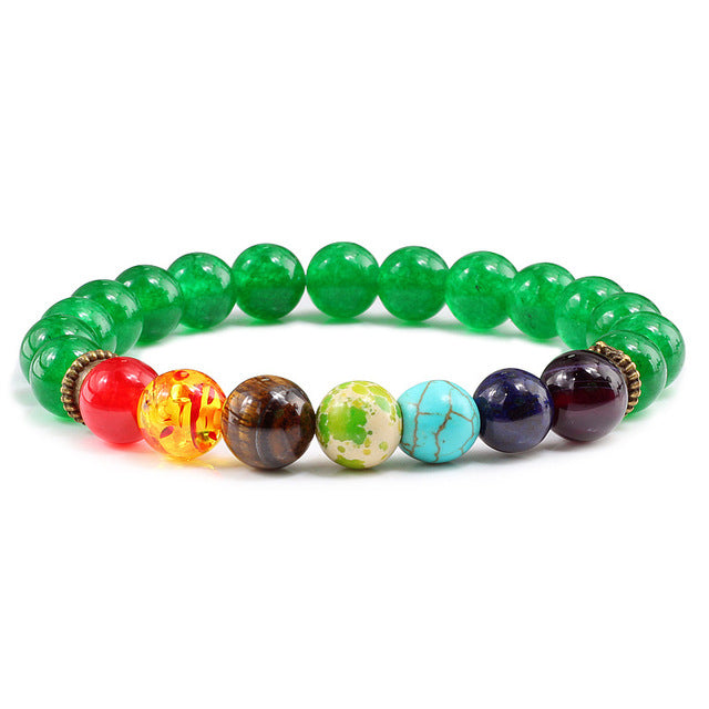 Newst 7 Chakra Bracelet Men Black Lava Healing Balance Beads Reiki Buddha Prayer Natural Stone Yoga Bracelet For Women