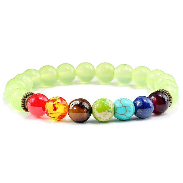 Newst 7 Chakra Bracelet Men Black Lava Healing Balance Beads Reiki Buddha Prayer Natural Stone Yoga Bracelet For Women