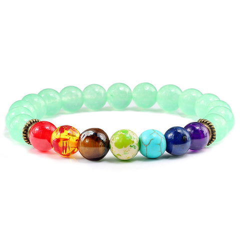 Image of Newst 7 Chakra Bracelet Men Black Lava Healing Balance Beads Reiki Buddha Prayer Natural Stone Yoga Bracelet For Women