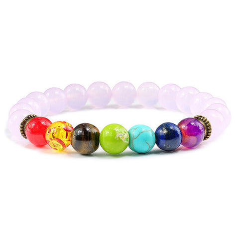 Image of Newst 7 Chakra Bracelet Men Black Lava Healing Balance Beads Reiki Buddha Prayer Natural Stone Yoga Bracelet For Women