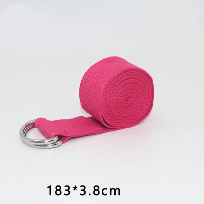 Women Yoga Stretch Strap Multi-Colors D-Ring Belt Fitness Exercise Gym Rope Figure Waist Leg Resistance Fitness Bands Yoga Belt