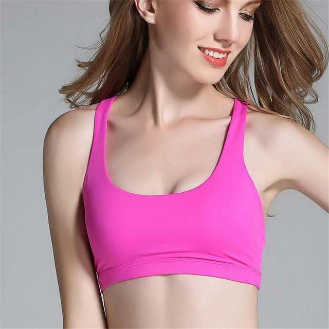 Sports Bras - Padded Shake Proof Yoga Bra