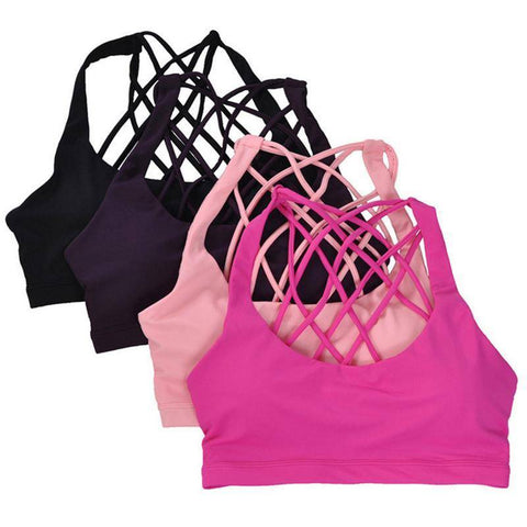 Image of Sports Bras - Padded Shake Proof Yoga Bra