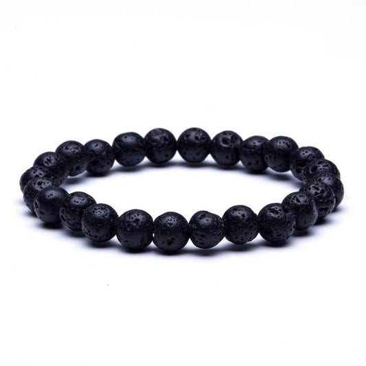 Strand Bracelets - Black Lava Stone