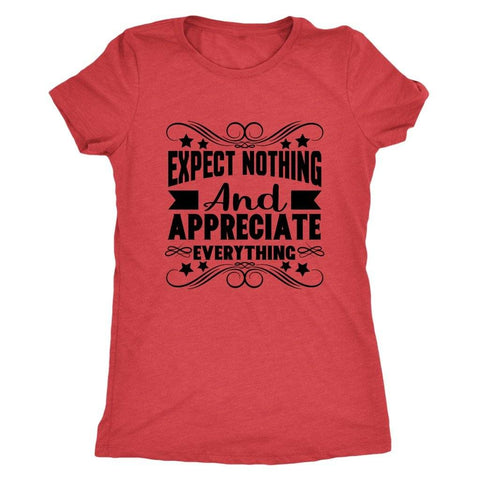 Image of T-shirt - Expect Nothing And Appreciate Everything Ladies T-Shirt (black Logo)