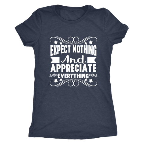 Image of T-shirt - Expect Nothing Ladies T-Shirt (white Logo)