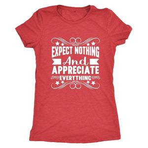 T-shirt - Expect Nothing Ladies T-Shirt (white Logo)