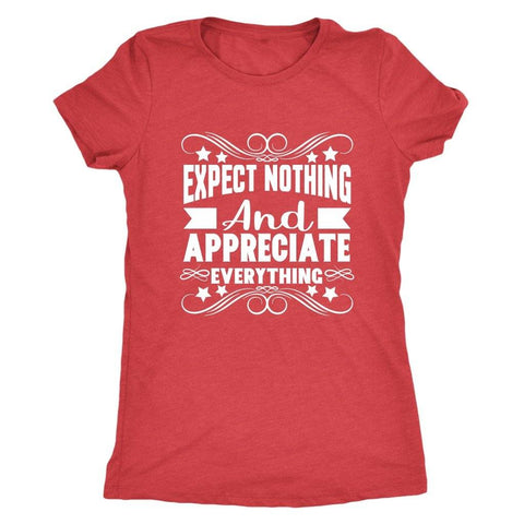 Image of T-shirt - Expect Nothing Ladies T-Shirt (white Logo)