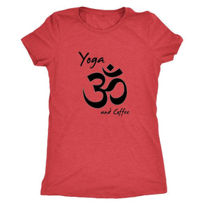 T-shirt - Yoga And Coffee Ladies T-Shirt (black Logo)