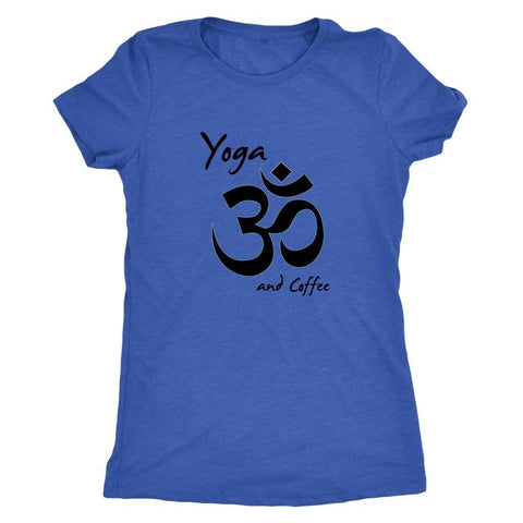 Image of T-shirt - Yoga And Coffee Ladies T-Shirt (black Logo)