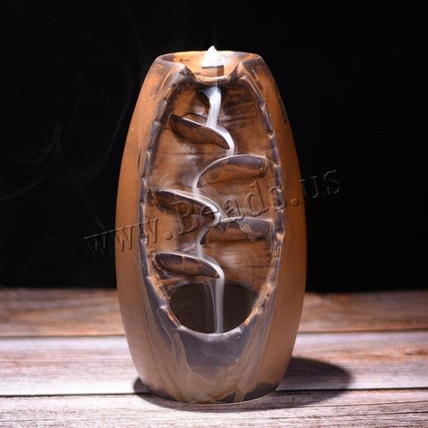 Image of 3 Color Ceramic Backflow Incense Burner