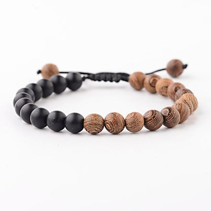 Natural Wood Bead Yoga  Bracelet