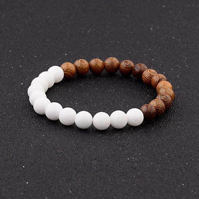 Natural Wood Bead Yoga  Bracelet