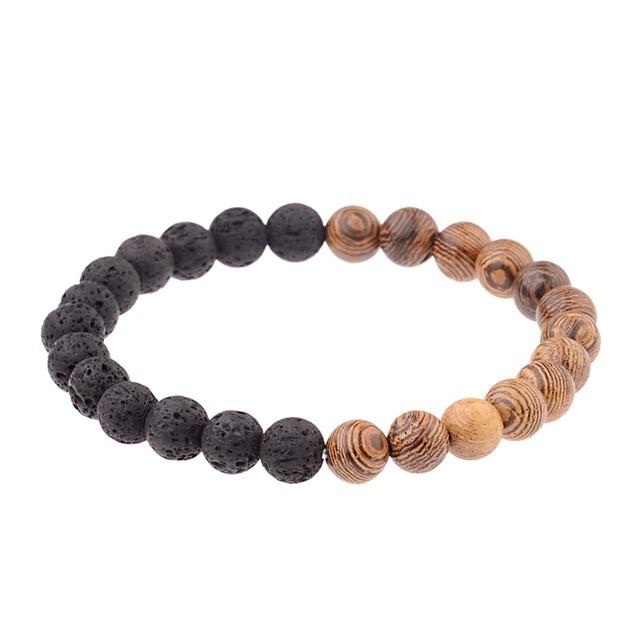 Natural Wood Bead Yoga  Bracelet