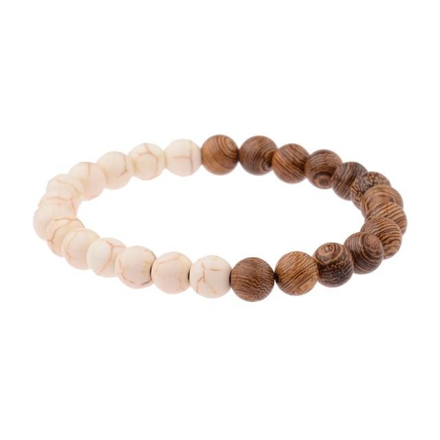 Natural Wood Bead Yoga  Bracelet