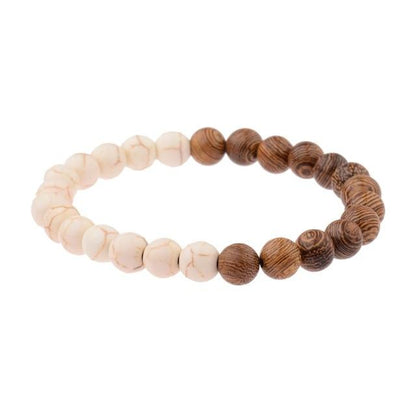 Natural Wood Bead Yoga  Bracelet