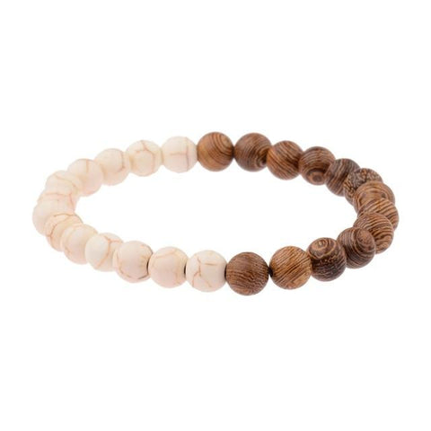 Image of Natural Wood Bead Yoga  Bracelet