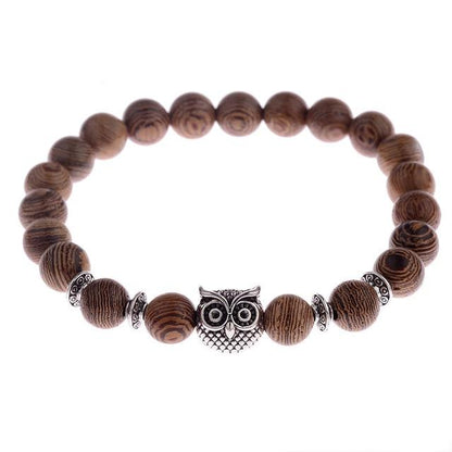 Natural Wood Bead Yoga  Bracelet