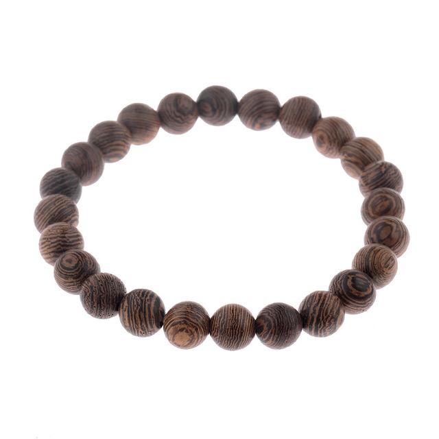 Natural Wood Bead Yoga  Bracelet