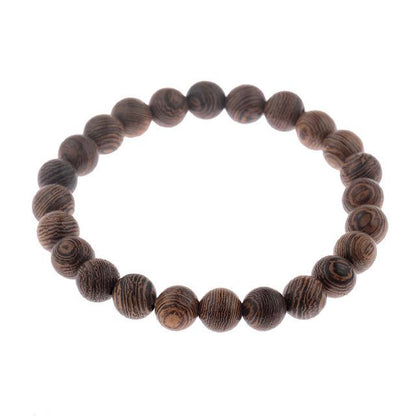 Natural Wood Bead Yoga  Bracelet
