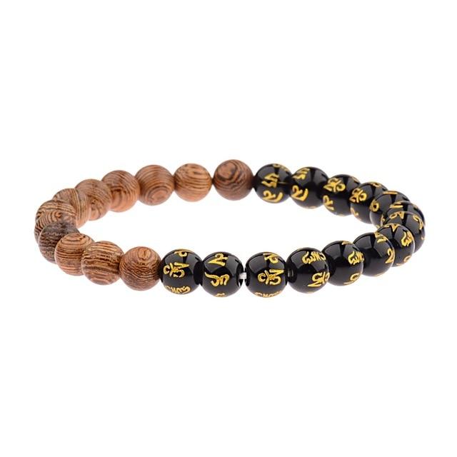 Natural Wood Bead Yoga  Bracelet