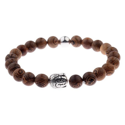 Image of Natural Wood Bead Yoga  Bracelet