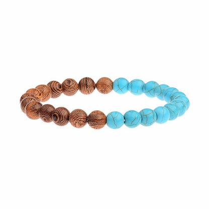 Natural Wood Bead Yoga  Bracelet