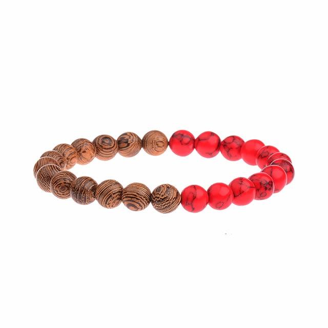 Natural Wood Bead Yoga  Bracelet