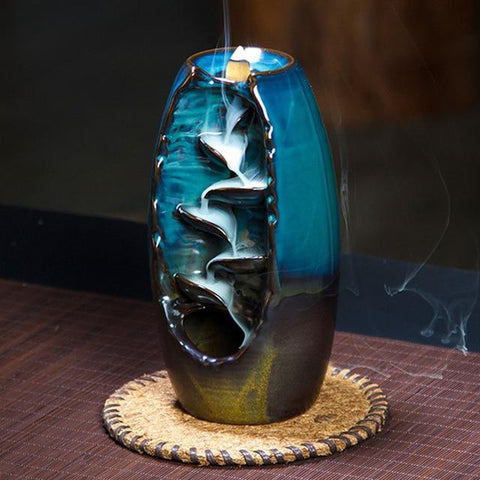 Image of 3 Color Ceramic Backflow Incense Burner