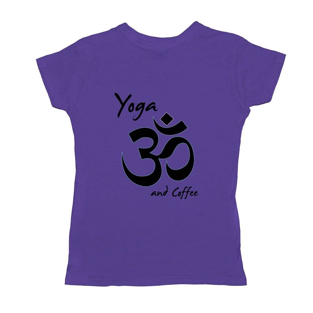Yoga And Coffee Basic Womens T-Shirt