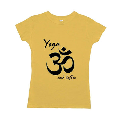 Yoga And Coffee Basic Womens T-Shirt