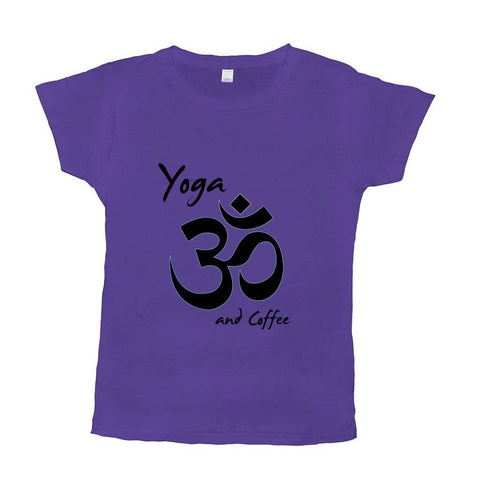 Image of Yoga And Coffee Basic Womens T-Shirt