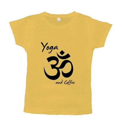 Yoga And Coffee Basic Womens T-Shirt